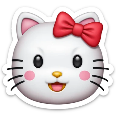 As un emoji de Hello Kitty sticker