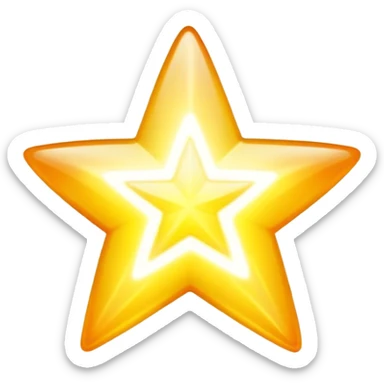 A dynamic cartoon star with motion blur and a glowing aura, giving the impression of fast movement or leveling up. The design is fun and energetic sticker