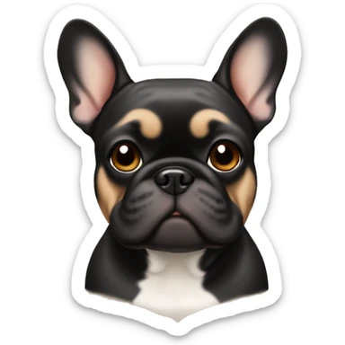 French bulldog black tan  sticker