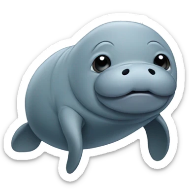 Manatee being cute  sticker