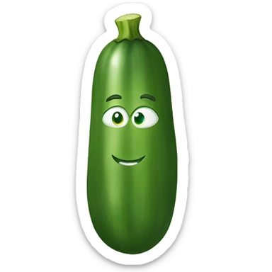 A emoji with cucumbers sticker
