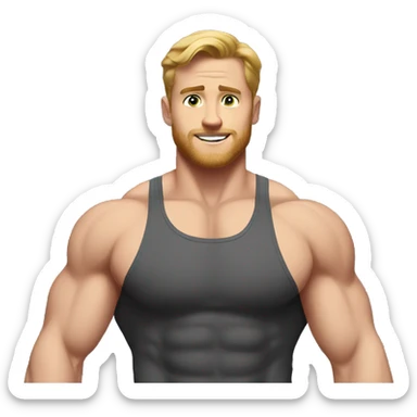 white guy on chest day sticker