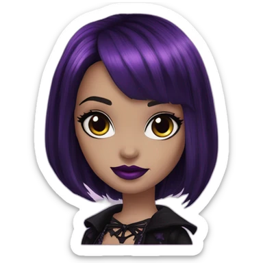 Elissabat-vampire-monsterhigh-goth-lightpinkskin-romantic-bangs-hair-purple-black sticker