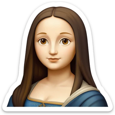 Mona Lisa art aesthetic  sticker