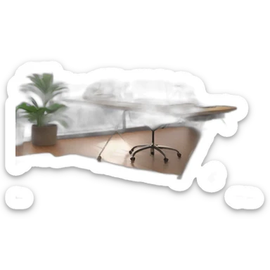 📝 Illustrate a digital memo pad with animated notes popping up, set in a creative workspace with a panoramic city view sticker