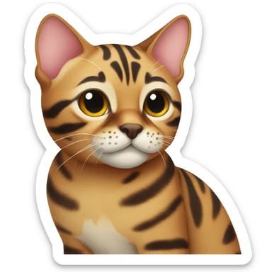 cute bengal cat  sticker