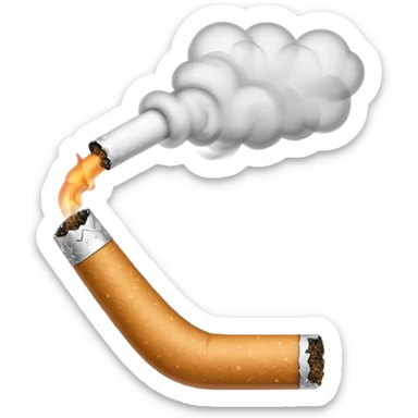 Sigarro tirando humo pero el sigarro solo  sticker