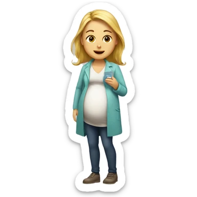 Pregnant test sticker