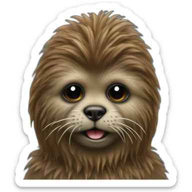 Seal dressed as Chewbacca sticker