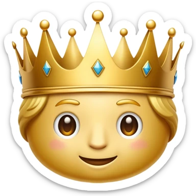 emoji of king sticker