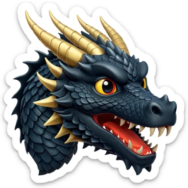 

black dragon head sticker