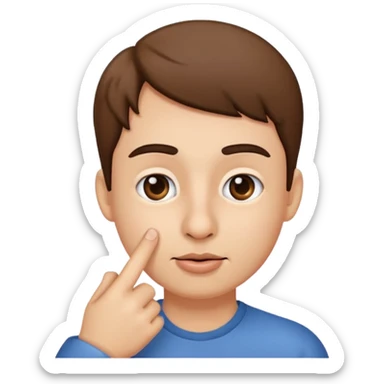 Finger in nose sticker