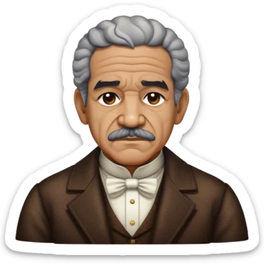 Cinematic Realistic Gabriel García Márquez Portrait Emoji, depicted as a visionary writer with a contemplative gaze in period attire, rendered with rich textures and warm literary lighting that captures his magical realism legacy. sticker