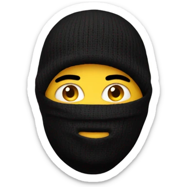 guy wearing a balaclava  sticker