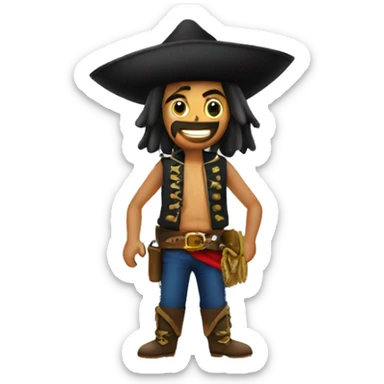 Pirata con sombrero  sticker
