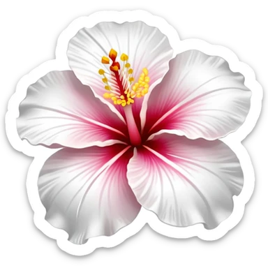 An white hibiscus emoji sticker