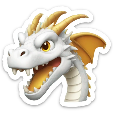 Dragon blanc sticker