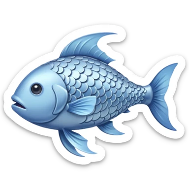 a fish on the moon sticker