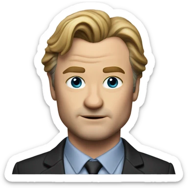 Professional ID photo of Christopher Nolan sticker