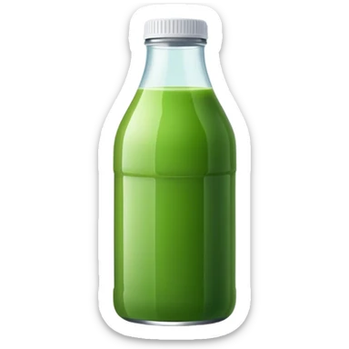 Bottled green juice sticker