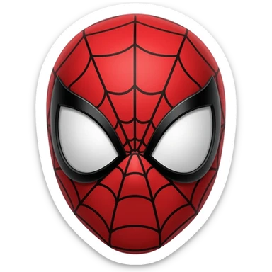Spiderman face sticker