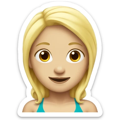blonde swimmer girl sticker