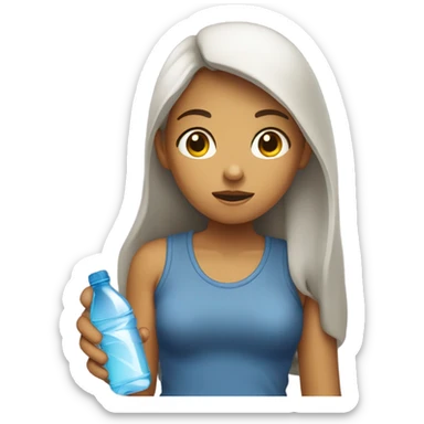 A girl who needs water sticker