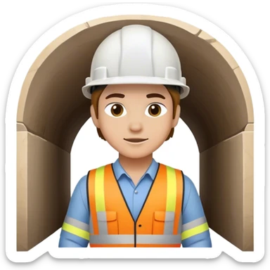 Working inside a small tunnel sticker