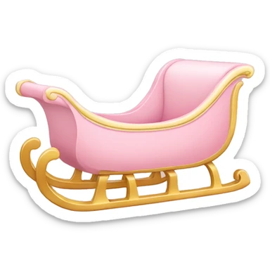 light pink sleigh sticker