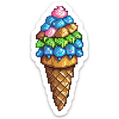 ice cream cone sticker