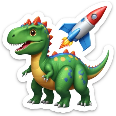 Dinosaurs with Rockets sticker