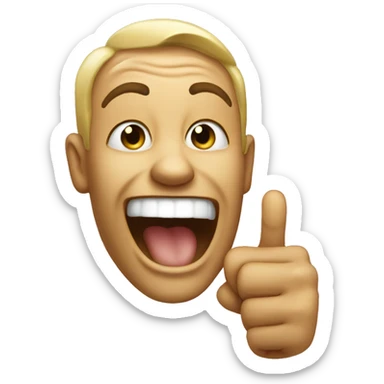 laughing and pointing sticker