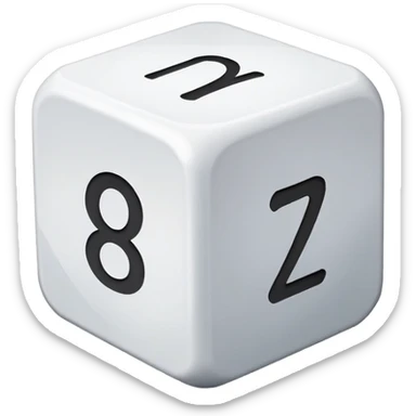 A dice with 12 sides sticker