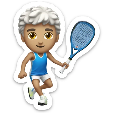 Padel player sticker
