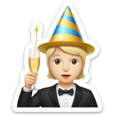 Secret security for the briefing of a two whole percent party emoji employee after the zoomerang boomer show on tv  sticker