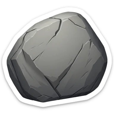 create a dnd style boulder.png using 48x48 pixels size sticker