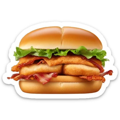 Chicken sandwich with bacon popeyes sticker