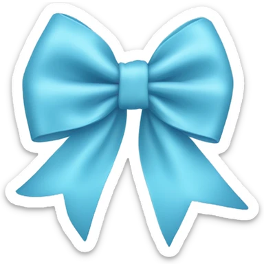 Light blue bow sticker