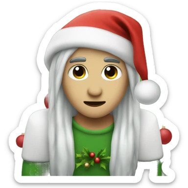 Emo Christmas elf sticker