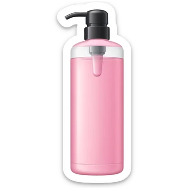 light pink shampoo bottle sticker