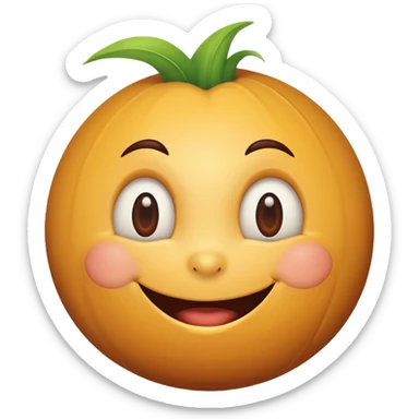 Cornball with brown smiling head on top sticker