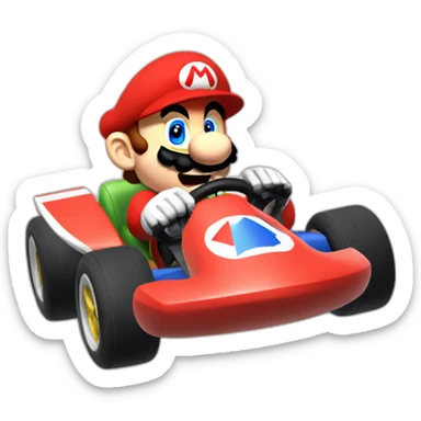 Mario kart volant sticker