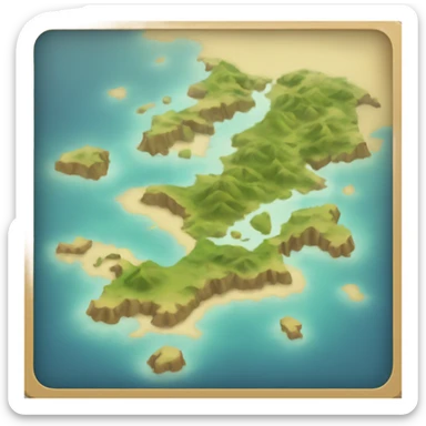 Maps old ocean sticker