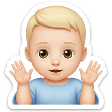 say hello male baby  sticker