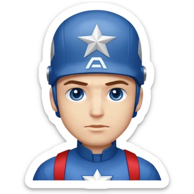 captain america head shot sticker
