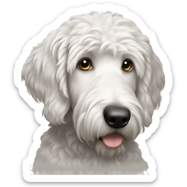 White golden doodle grayish ears sticker