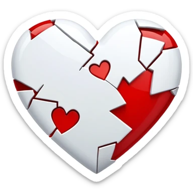 Broken heart  sticker