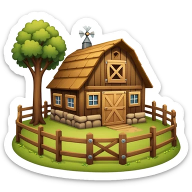 cozy farm vibe sticker