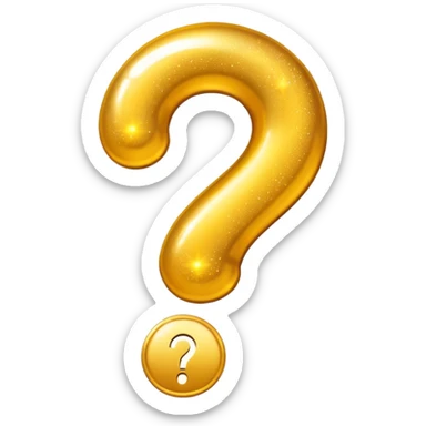 question mark with sparkles emoji sticker