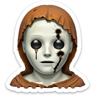 tin figure buried with a corpse sticker